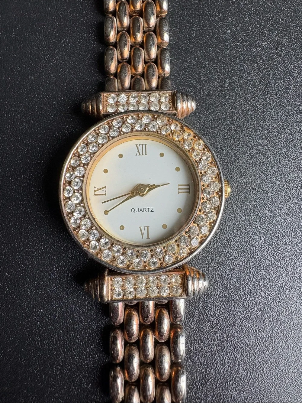 Elegant Rose Gold Crystal Women's Quartz Watch